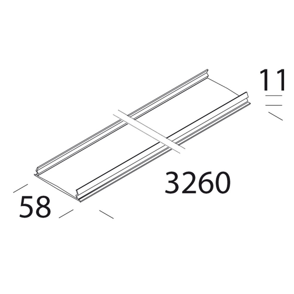 Copertura canale 6005 bianco per illuminazione LED design raffinato risparmio energetico