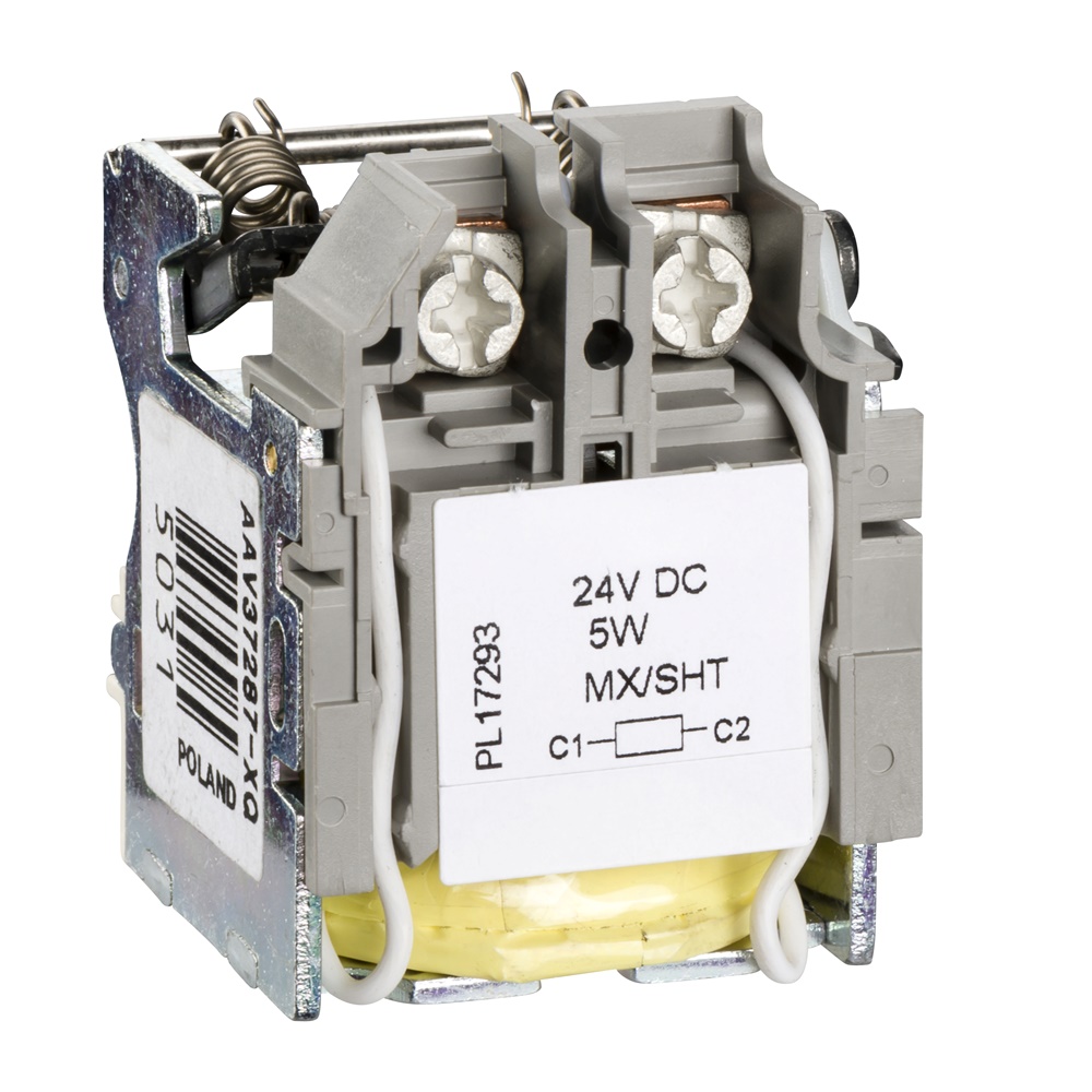 Sganciatore bobina MX 24 Vcc per interruttori Compact NSX, PowerPact, EasyPact arresto emergenza apertura a distanza