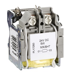 Sganciatore bobina MX 24 Vcc per interruttori Compact NSX, PowerPact, EasyPact arresto emergenza apertura a distanza