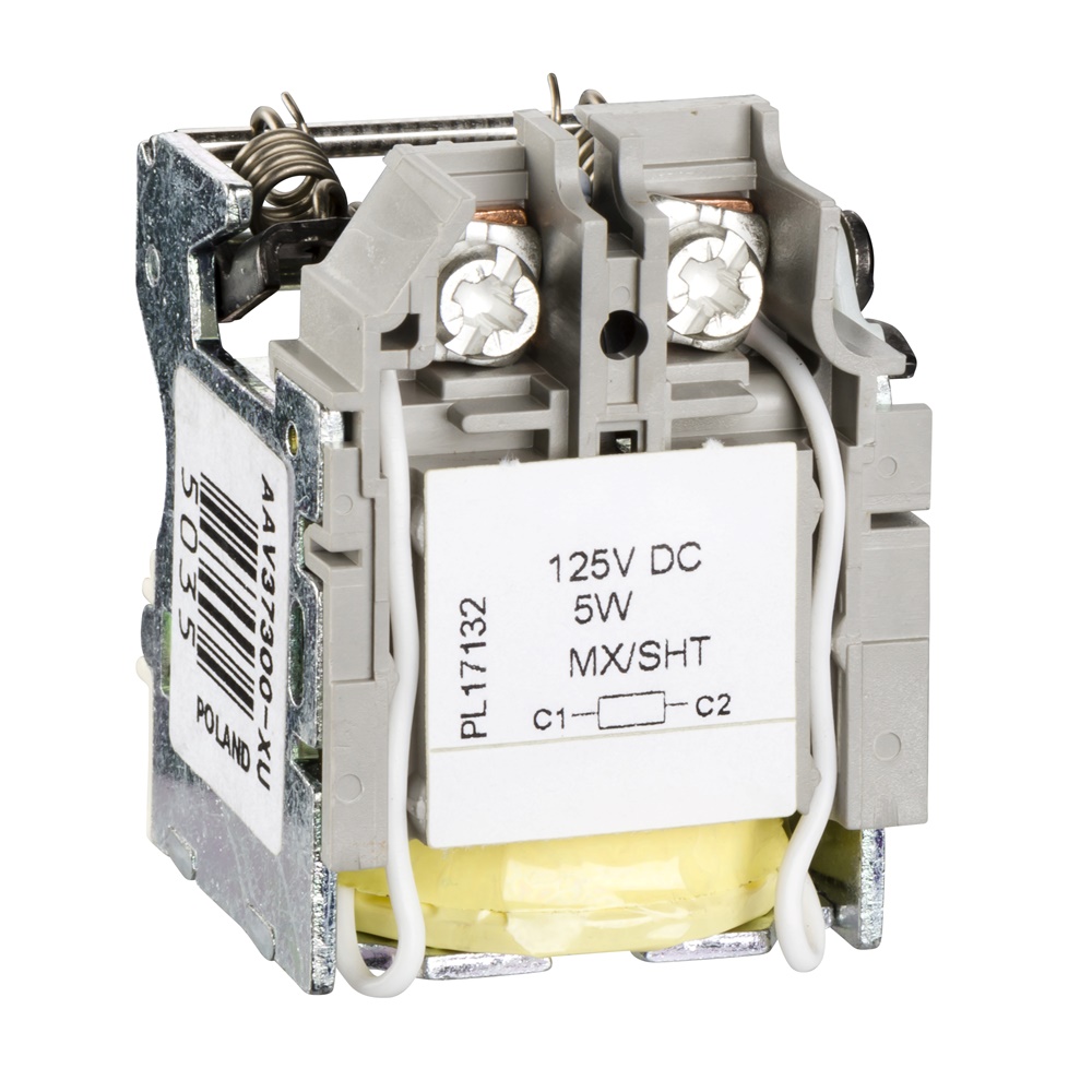 Sganciatore bobina MX 125 VCC per interruttori Compact NSX, PowerPact, EasyPact uso emergenza e apertura remota