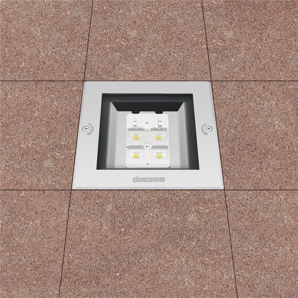 Miniquadro LED 11W 4000K inox IP67 carrabile pavimento esterni
