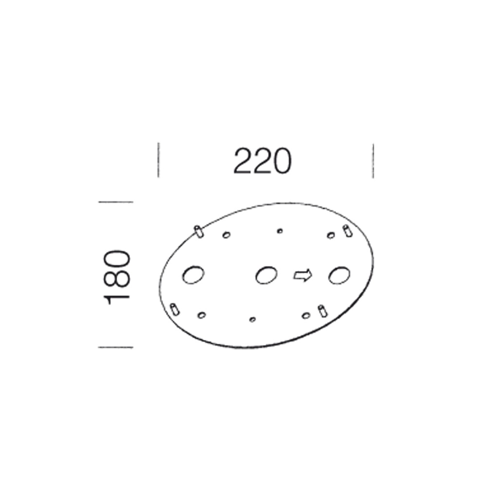 Piastra fissaggio Elfo 188 nero supporto montaggio accessori illuminazione LED
