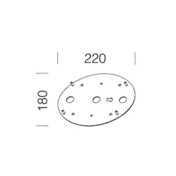 Piastra fissaggio Elfo 188 nero supporto montaggio accessori illuminazione LED