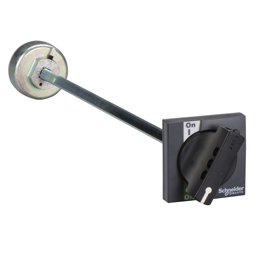 Manovra rotativa rinviata nera per sezionatori Compact INS250 isolamento IP55 IK08 controllo frontale blocco lucchetti