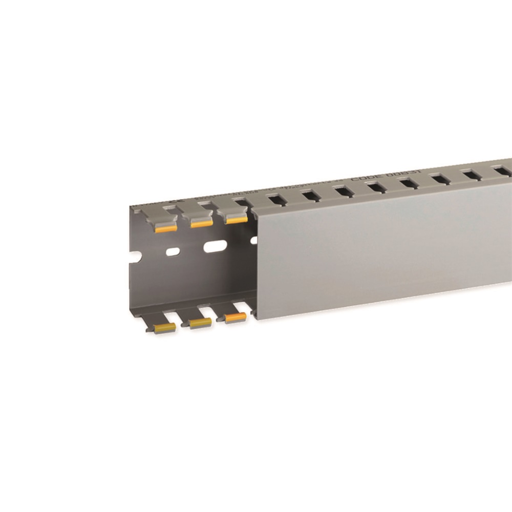 T1-N 60x40 G Canaletta con coestruso morbido modulo 20 feritoia 8 GRIGIO