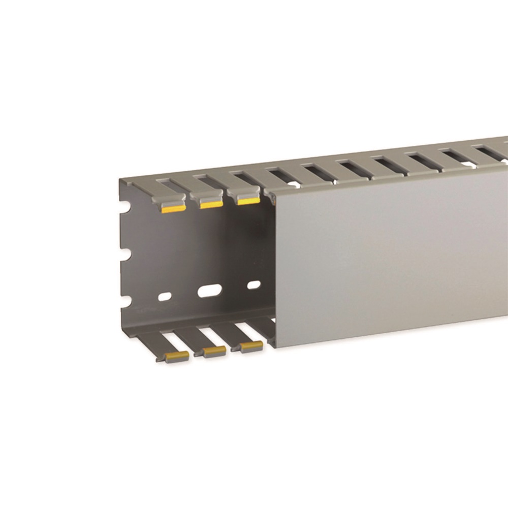 T1-N 80x60 G Canaletta con coestruso morbido modulo 20 feritoia 8 GRIGIO