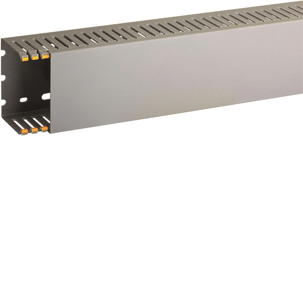 T1-EN 80x60 G Canaletta con coestruso morbido modulo 10 feritoia 4 GRIGIO
