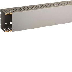 T1-EN 80x60 G Canaletta con coestruso morbido modulo 10 feritoia 4 GRIGIO