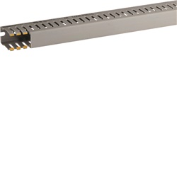 T1-EN 25x40 G Canaletta con coestruso morbido modulo 10 feritoia 4 GRIGIO
