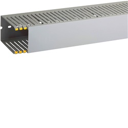 T1-EN 60x100 G Canaletta con coestruso morbido modulo 10 feritoia 4 GRIGIO