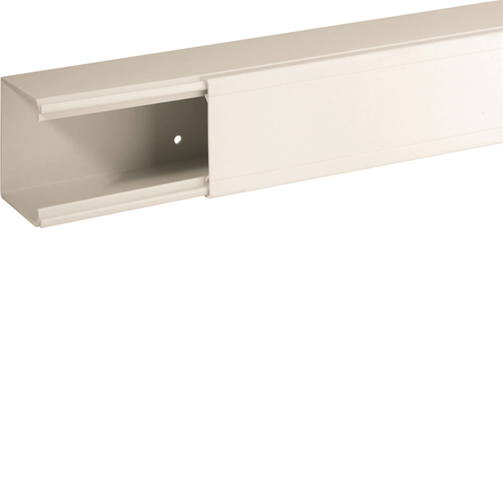 TA-EN 60x60 W Canale porta cavi a base piana BIANCO
