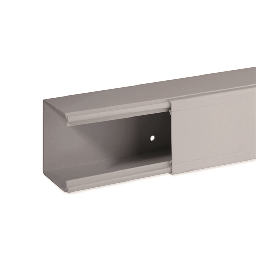 TA-EN 60x60 G Canale porta cavi a base piana GRIGIO