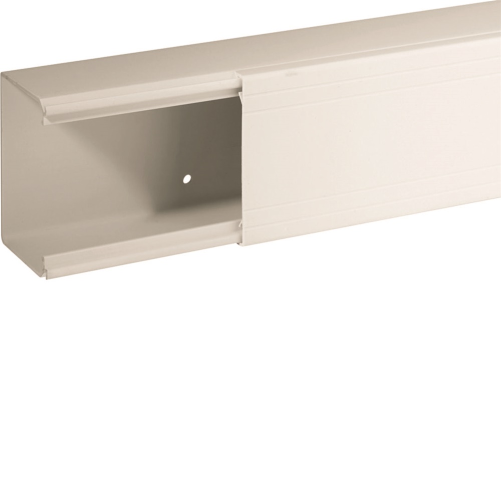 Canale porta cavi con base piana bianco TA-EN 80x60 mm