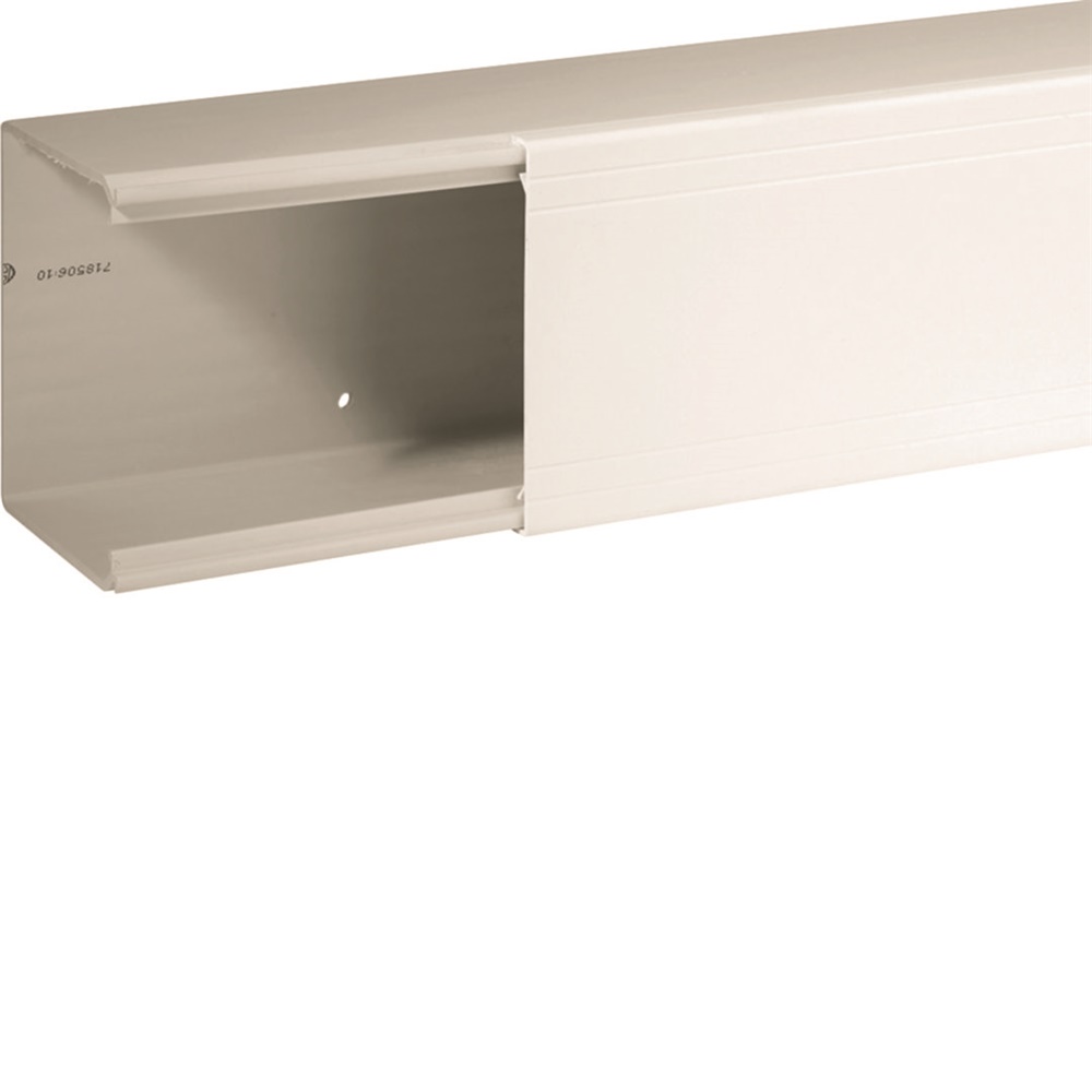 TA-EN 100x80 W Canale porta cavi a base piana BIANCO