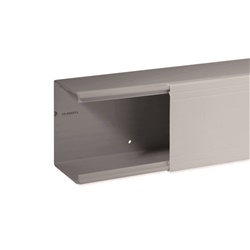 TA-EN 100x80 G Canale porta cavi a base piana GRIGIO