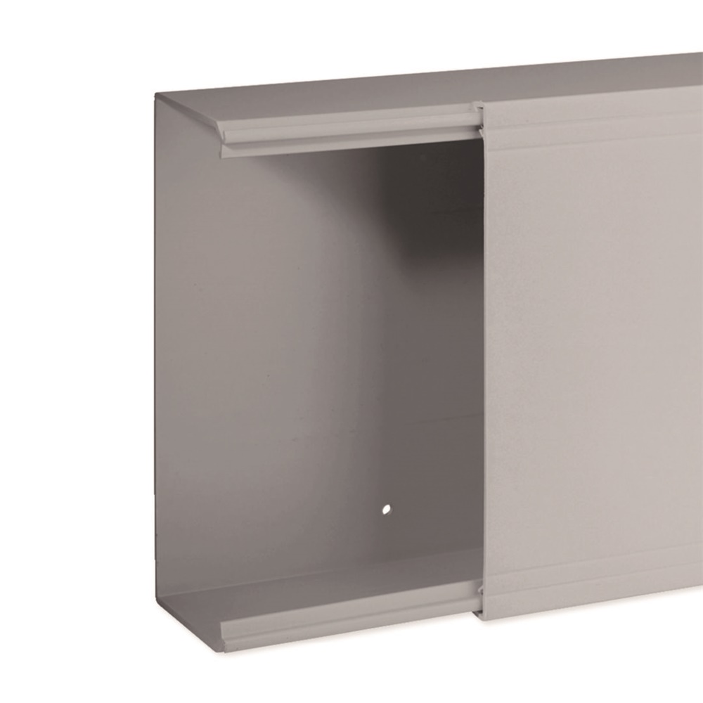 TA-EN 200x80 G Canale porta cavi a base piana GRIGIO