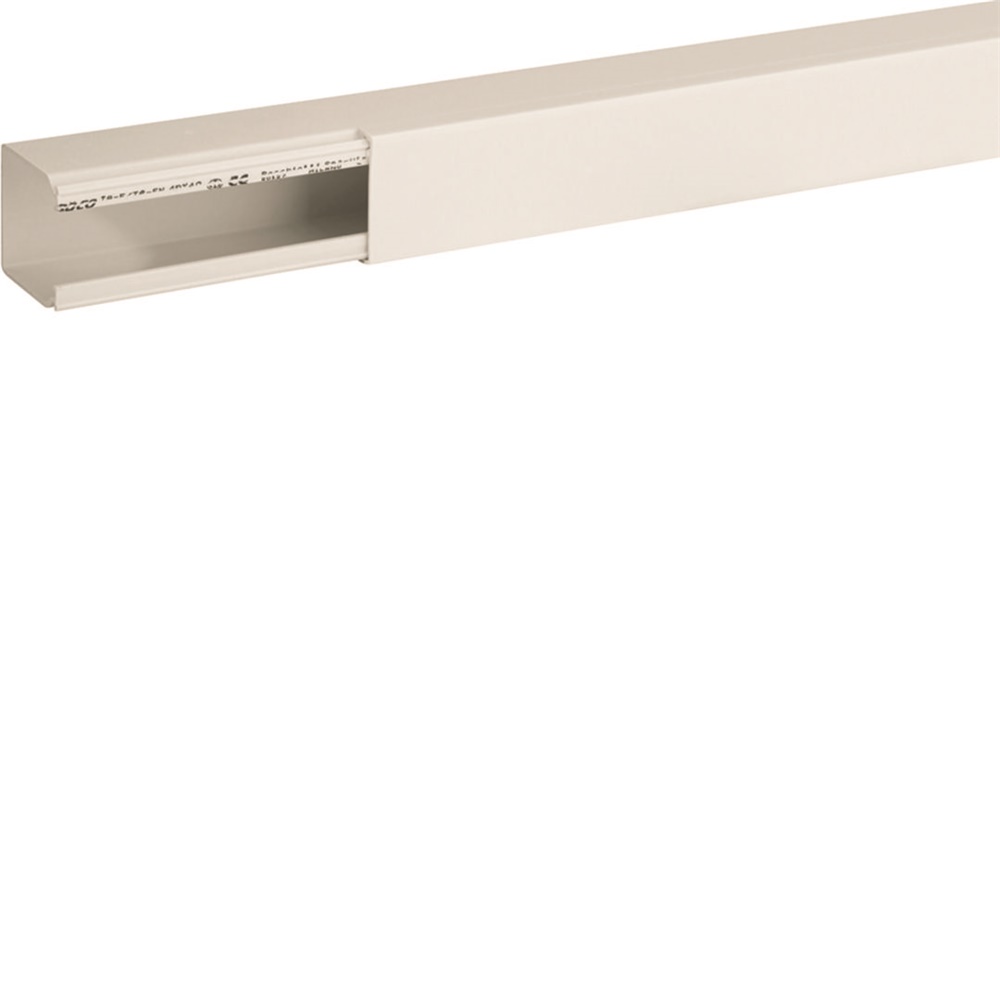 TA-EN 40x40 W Canale porta cavi a base piana BIANCO