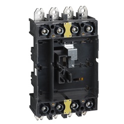 Base plug-in 4 poli per interruttori Compact NSX400-630, installazione rapida e sicura