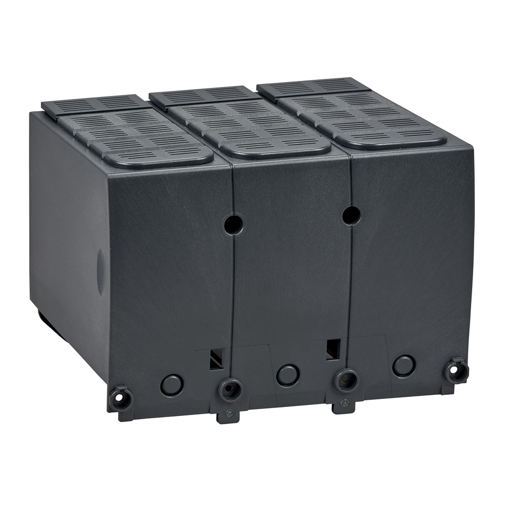 Copriterminali lungo 3 poli isolamento dispositivi Compact NSX 400/630 protezione IP40 IK07 passo 45 mm