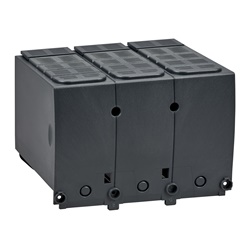 Copriterminali lungo 3 poli protezione IP40 per dispositivi Compact NSX400-630 isolamento sicurezza elettrica