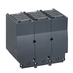 Copriterminali lungo 3 poli per dispositivi Compact NSX 400/630 protezione IP40 isolamento sicurezza elettrica
