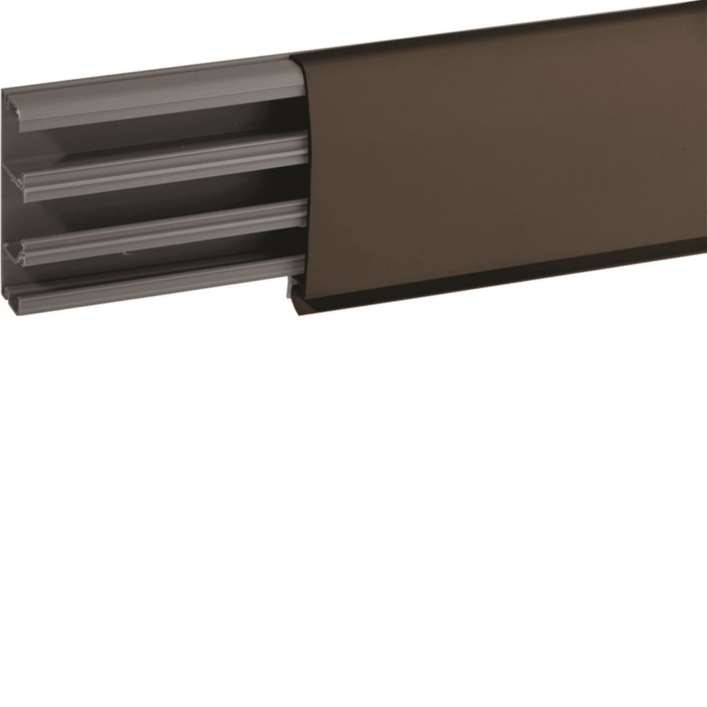 Canale battiscopa completo di coperchio e base marrone RAL 8014 TBN 