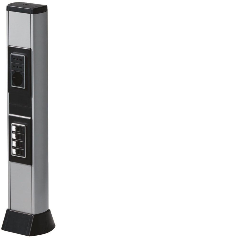 BIS 660 AO Colonna bifacciale in alluminio porta apparecchi ALLUMINIO OPACO