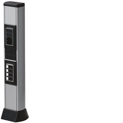 BIS 660 AO Colonna bifacciale in alluminio porta apparecchi ALLUMINIO OPACO
