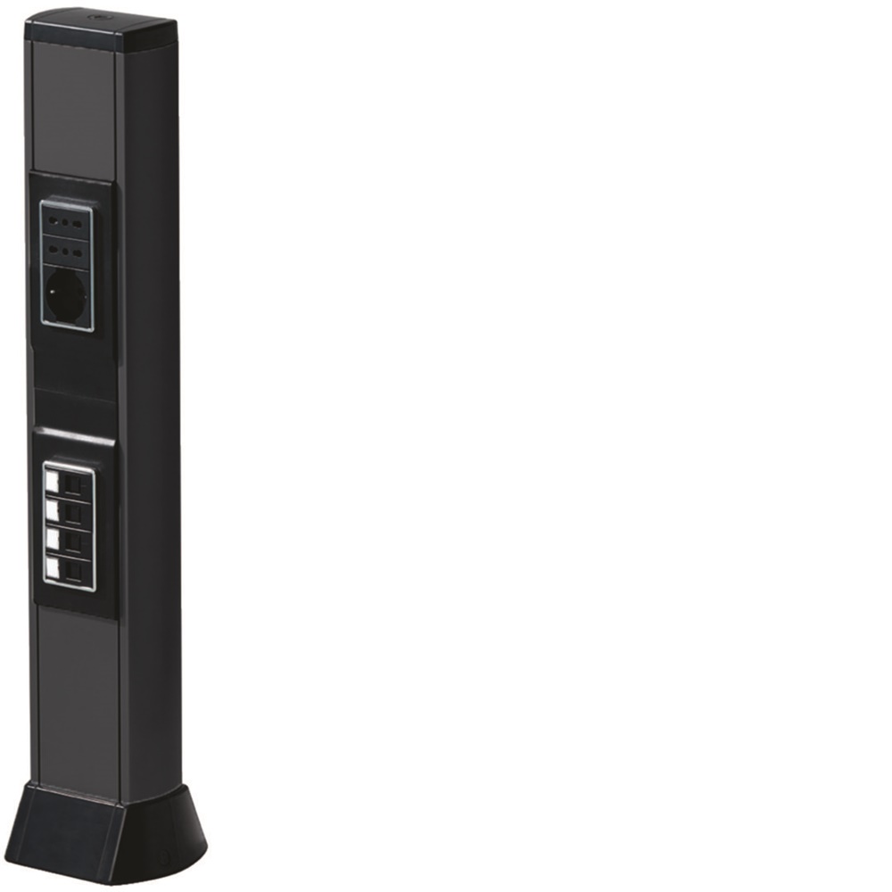 BIS 660 NR Colonna bifacciale in alluminio porta apparecchi NERO ARDESIA