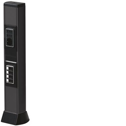 BIS 660 NR Colonna bifacciale in alluminio porta apparecchi NERO ARDESIA