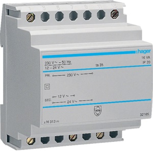 TRASF. SIC. 230V - 12-24V 16VA 3M