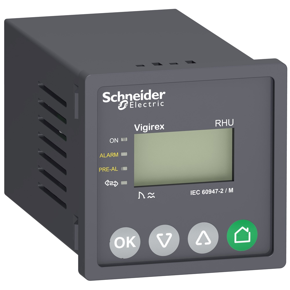 Relè protezione differenziale VigiPacT RHU 30mA-30A 220/240V Modbus pannello frontale