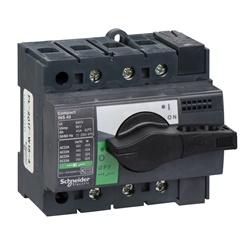 Interruttore sezionatore Compact INS40 40A 3 poli maniglia nera isolamento frontale IEC