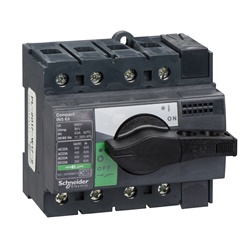 Interruttore sezionatore Compact INS63 63A 4 poli manopola nera isolamento IEC