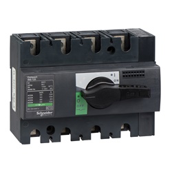 Interruttore sezionatore Compact INS125 125A 4 poli manopola nera isolamento frontale IEC