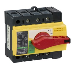 Interruttore sezionatore Compact INS63 63A 3 poli maniglia rossa emergenza isolamento frontale