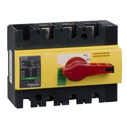 Interruttore sezionatore Compact INS160 160A 3 poli manopola rossa emergenza isolamento frontale
