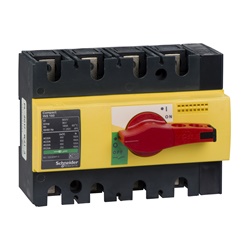 Interruttore sezionatore Compact INS160 160A 4 poli manopola rossa emergenza
