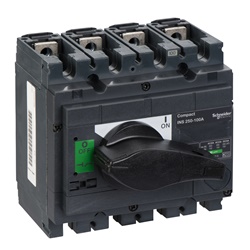 Interruttore sezionatore Compact INS250 100A 4 poli maniglia nera isolamento IEC