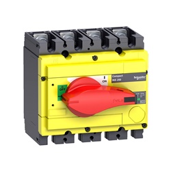 Interruttore sezionatore 4 poli 160A Compact INS250 comando emergenza isolamento frontale classe II