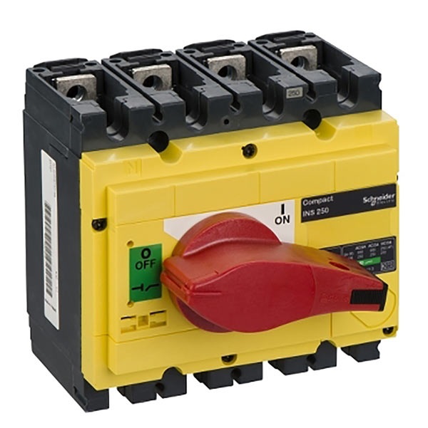Interruttore / sezionatore Compact INS250 - 250 A - 4 poli - comando emergenza