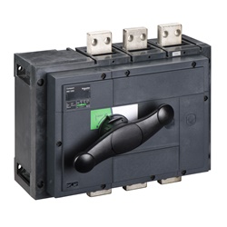 Interruttore sezionatore 3 poli 1000A maniglia nera isolamento frontale IEC 60947-1/3