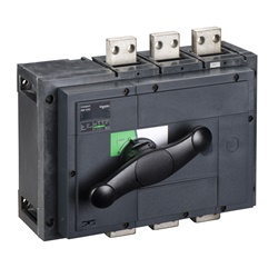 Interruttore sezionatore Compact INS1250 1250A 3 poli maniglia nera isolamento frontale IEC