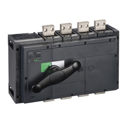 Interruttore sezionatore Compact INS1250 1250A 4 poli maniglia nera isolamento frontale classe II