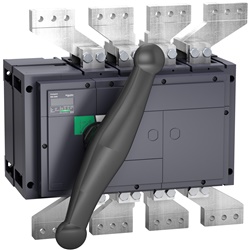 Interruttore sezionatore fisso 4 poli 2500A maniglia nera isolamento IEC compact INS2500