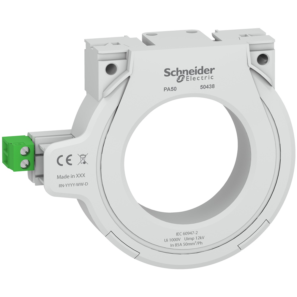 Toroide chiuso tipo A diametro interno 50mm corrente nominale 85A per monitoraggio guasti isolamento Vigilohm Vigirex
