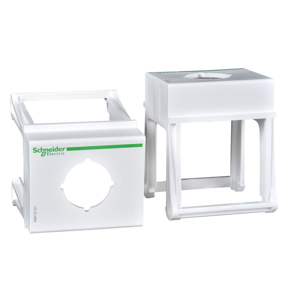 Supporto pulsante Acti9 piastra pretranciata diametro 22mm per comando e segnalazione industriale e terziaria bianco RAL 9003