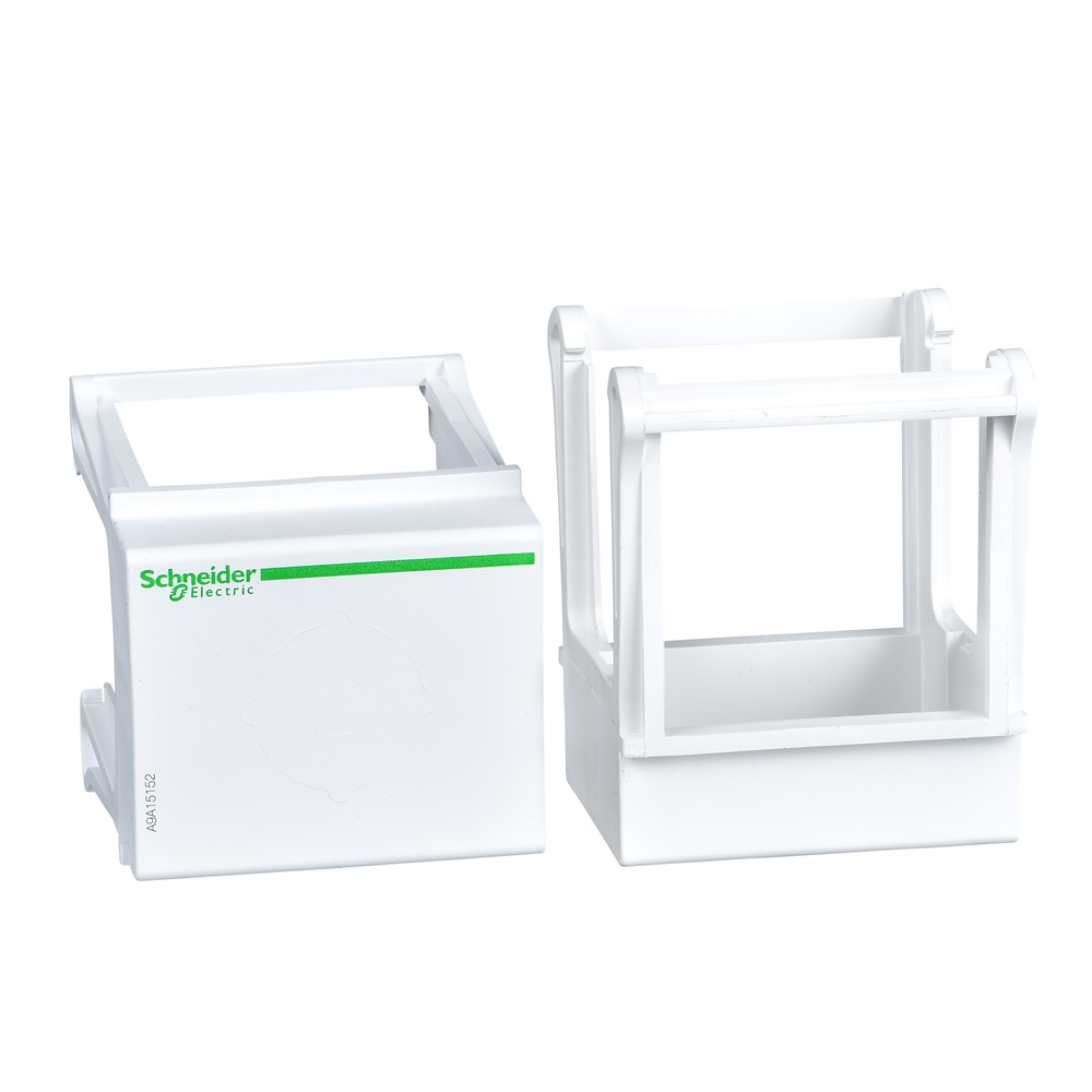 Supporto universale montaggio su guida DIN con piastra cieca bianco RAL 9003 per mercato commerciale