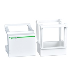 Supporto universale montaggio su guida DIN con piastra cieca bianco RAL 9003 per mercato commerciale