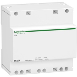 Trasformatore sicurezza Acti9 iTR 16VA 12/24Vca montaggio guida DIN IP20 bianco